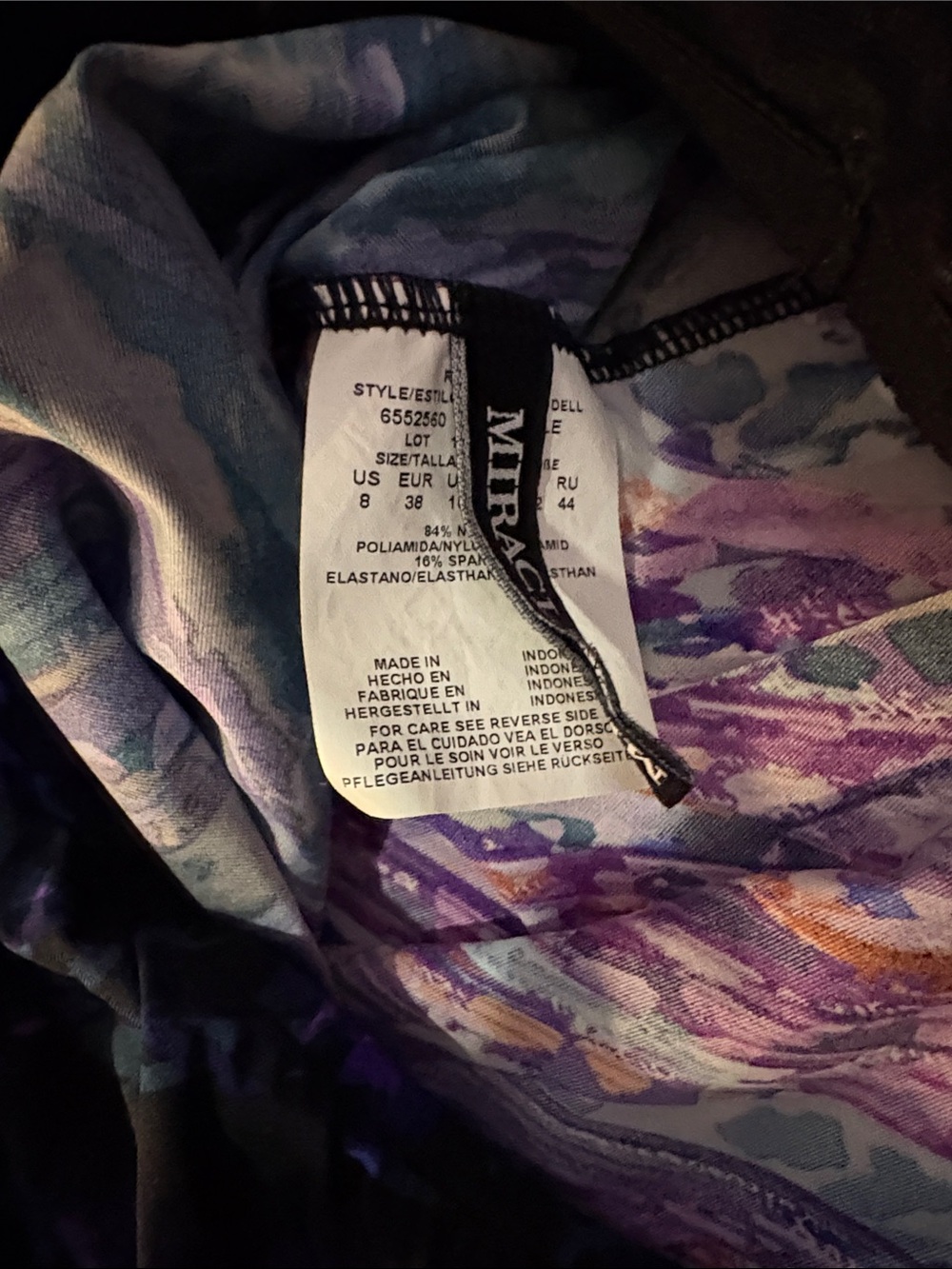 Miraclesuit Mood Ring Peephole Tankini Top SZ 8 EUC - Picture 5 of 5
